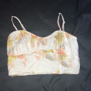 American Eagle Outfitters White Cream Sleeveless Crop Camisole